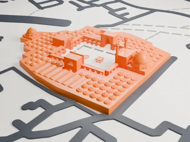Jameh Mosque of Isfahan model, West view
