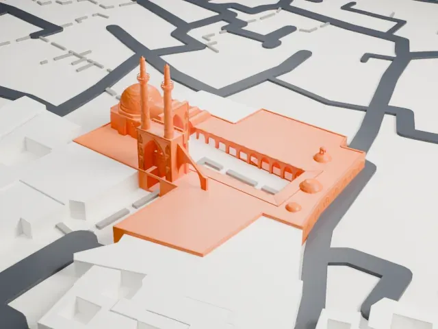 Jameh Mosque of Yazd model, East view