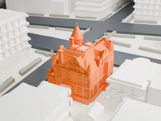 James Bailey House model, East view