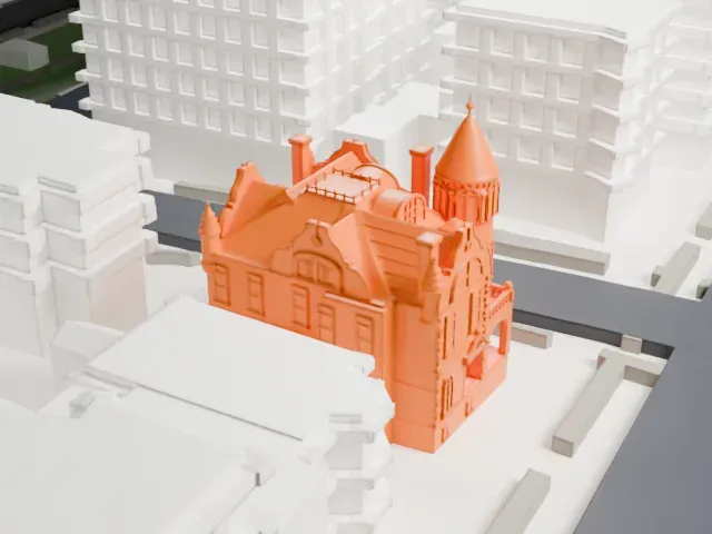 James Bailey House model, North view