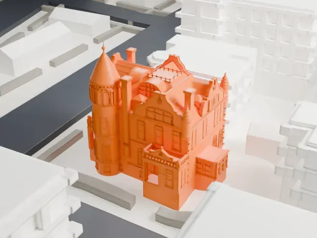 James Bailey House model, South view