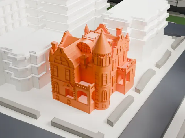 James Bailey House model, West view