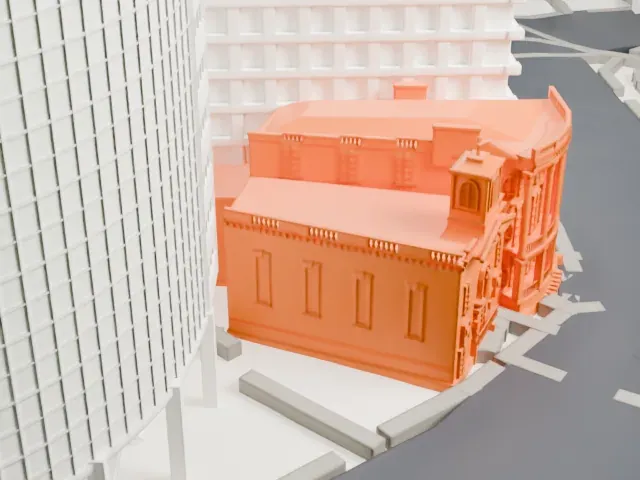 James Watson House model, West view