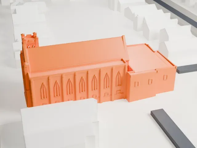 Jami Mosque model, East view
