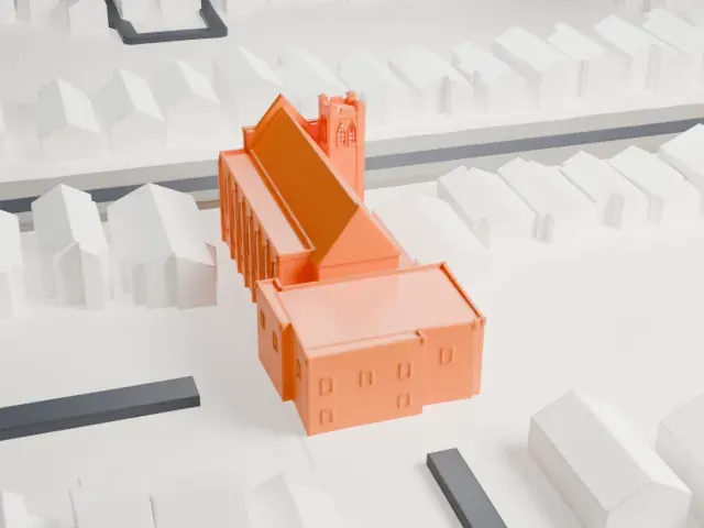 Jami Mosque model, North view
