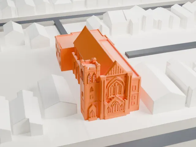 Jami Mosque model, South view