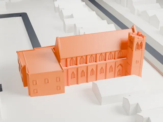 Jami Mosque model, West view