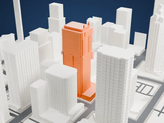 Jamieson Place model, East view