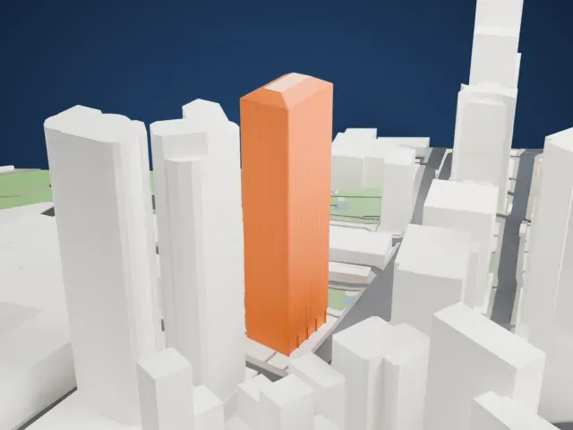 Jardine House model, West view