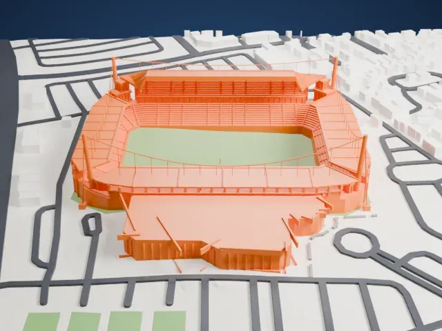 Jassim bin Hamad Stadium model, West view