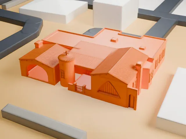 Jay Dayton Smith House model, East view