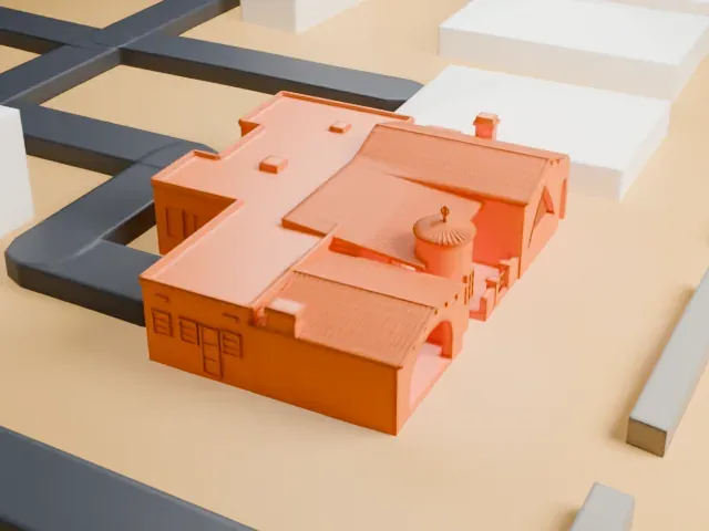 Jay Dayton Smith House model, South view