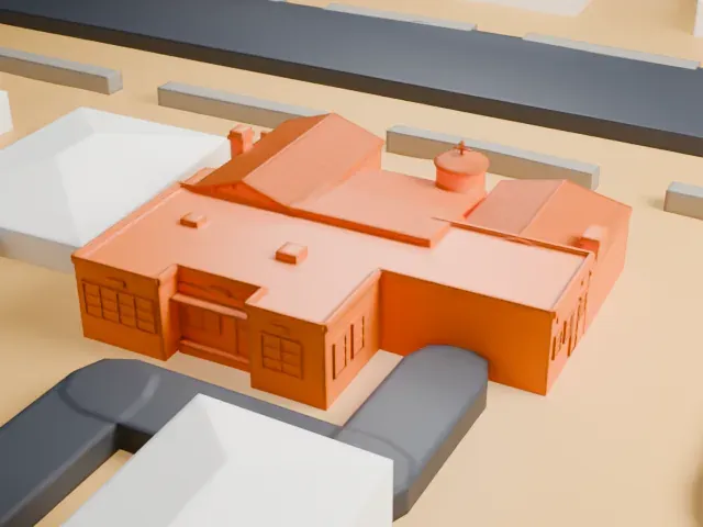 Jay Dayton Smith House model, West view