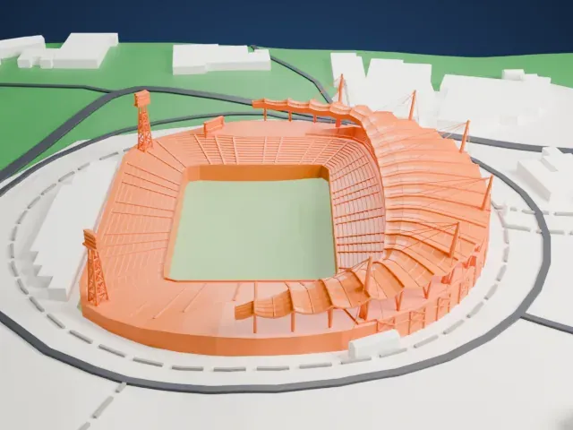 Jeju World Cup Stadium model, North view