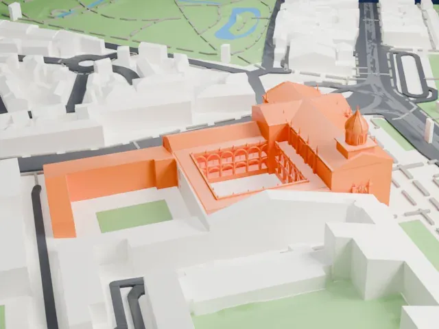 Jeronimos Monastery model, West view
