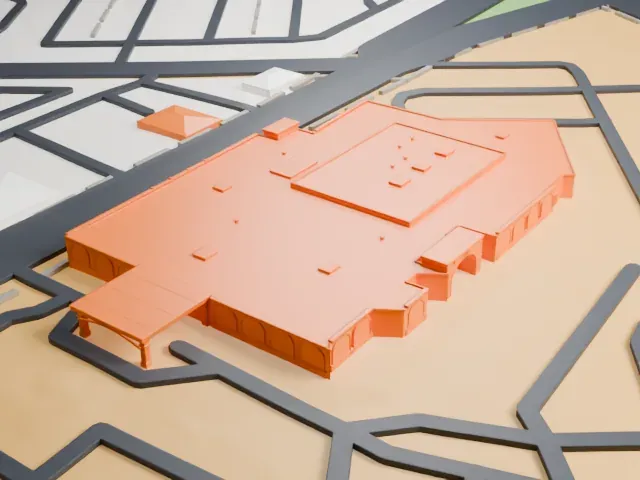 Jerry's Nugget model, North view