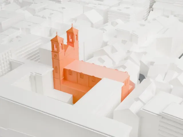 Jesuit Church, Vienna model, East view