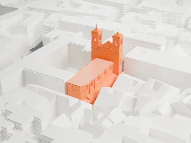 Jesuit Church, Vienna model, North view
