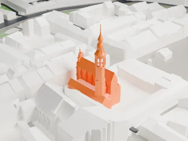 Jesuit Church, Warsaw model, East view