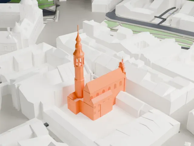 Jesuit Church, Warsaw model, North view