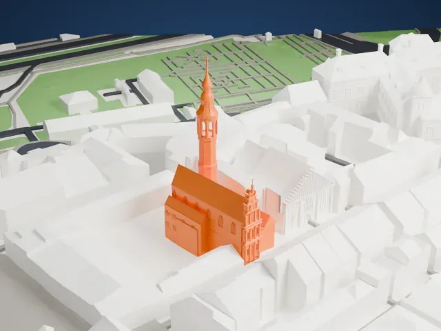 Jesuit Church, Warsaw model, West view