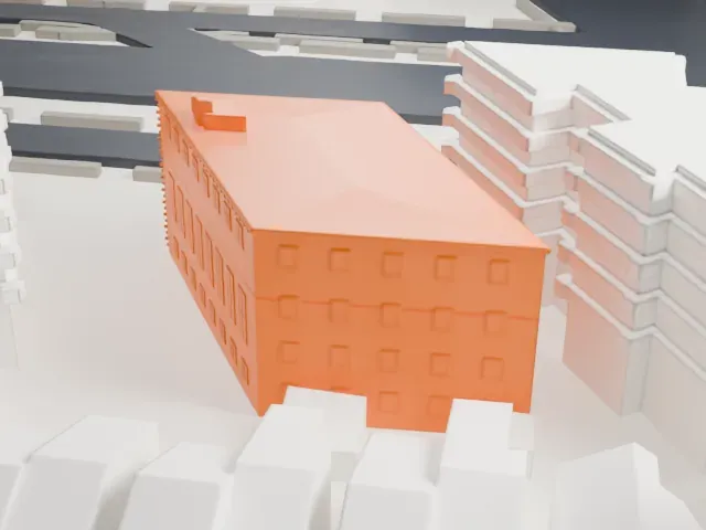 Jewish Center of Brighton Beach model, East view
