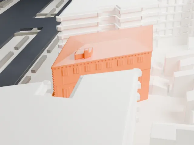 Jewish Center of Brighton Beach model, South view