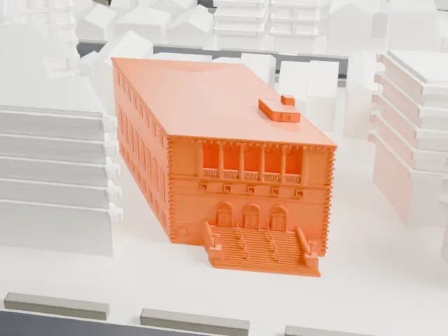 Jewish Center of Brighton Beach model, West view