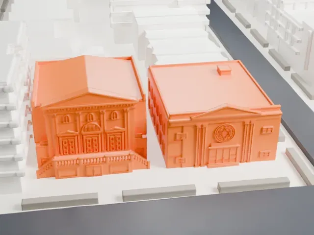 Jewish Center of Kings Highway model, North view