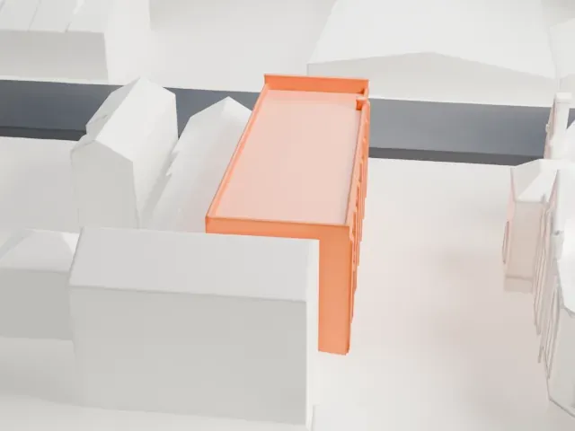 Jewish Museum of New Jersey model, East view