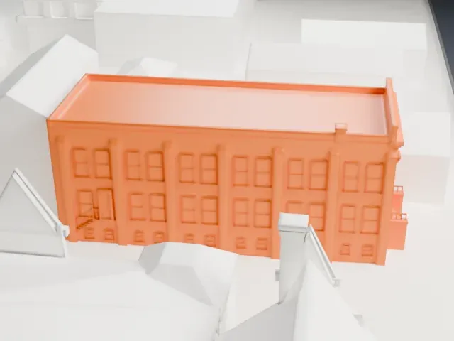 Jewish Museum of New Jersey model, North view