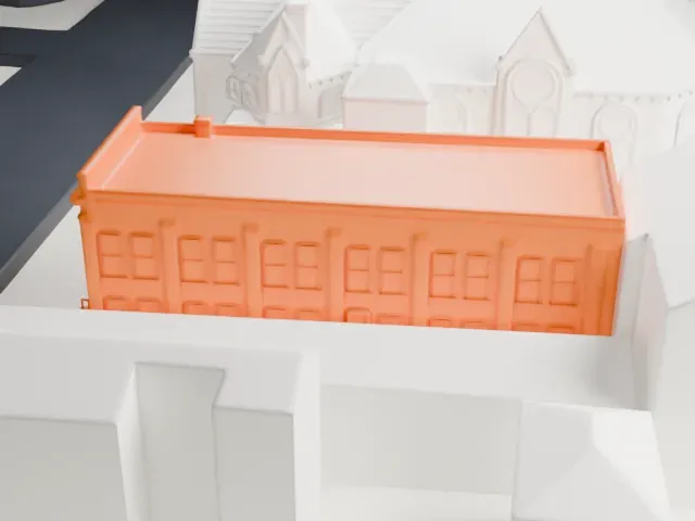 Jewish Museum of New Jersey model, South view