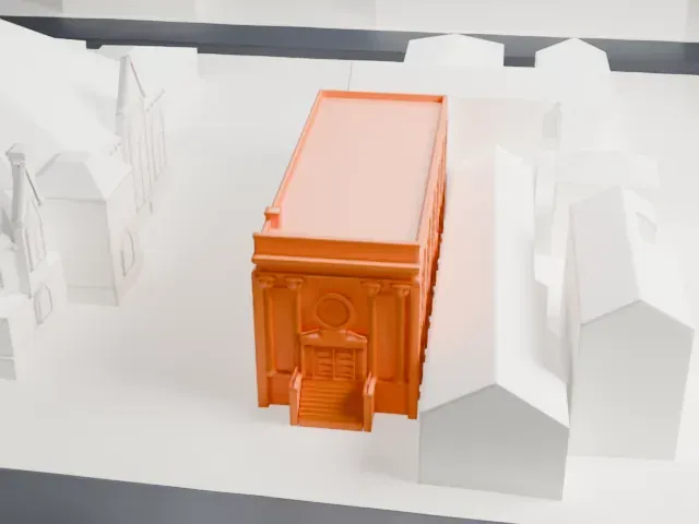 Jewish Museum of New Jersey model, West view