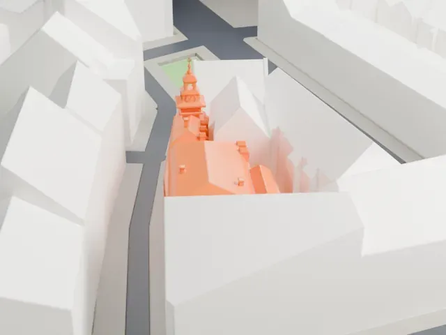 Jewish Town Hall (Prague) model, South view