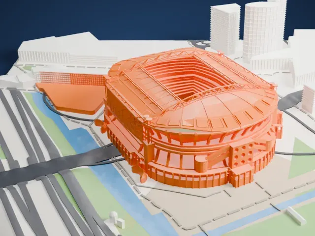 Johan Cruyff Arena model, North view