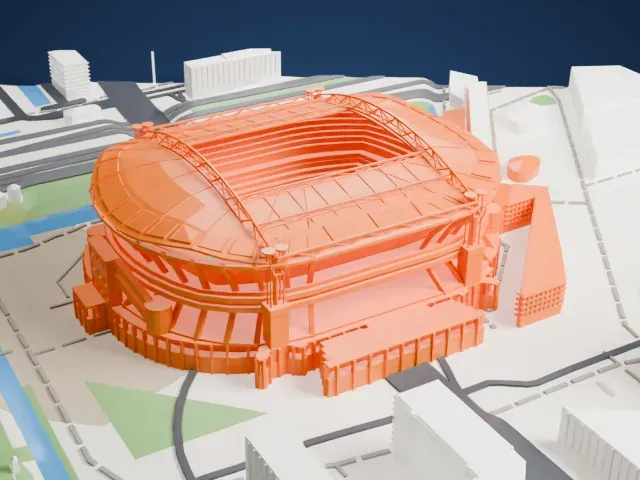 Johan Cruyff Arena model, West view