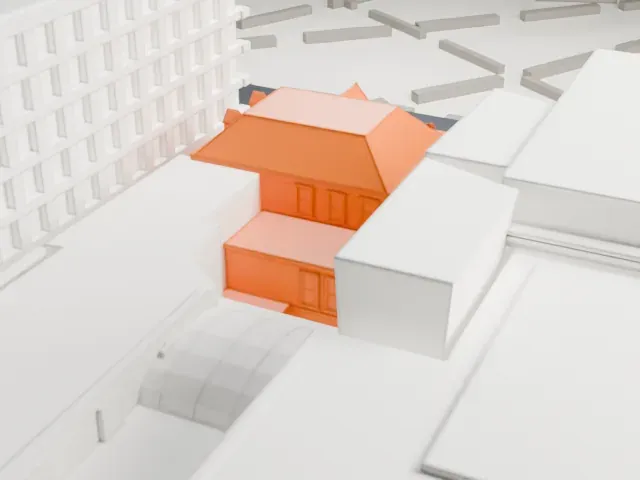 John Ballantine House model, West view