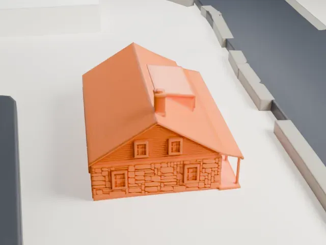 John Dods Tavern model, South view