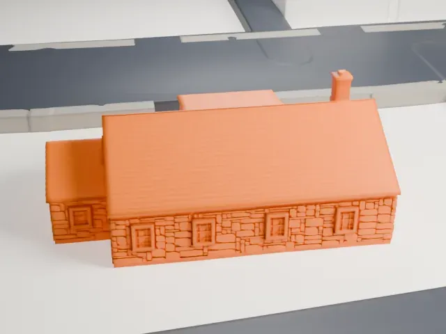 John Dods Tavern model, West view