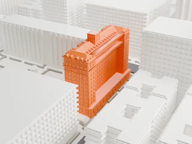 John Jay Hall model, West view