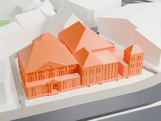 Joods Historisch Museum model, East view