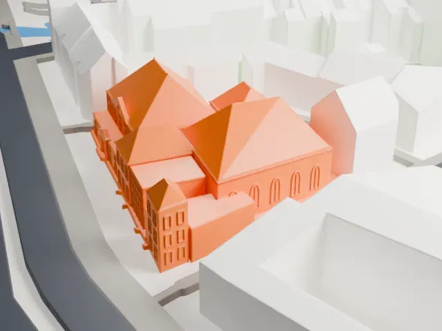 Joods Historisch Museum model, North view