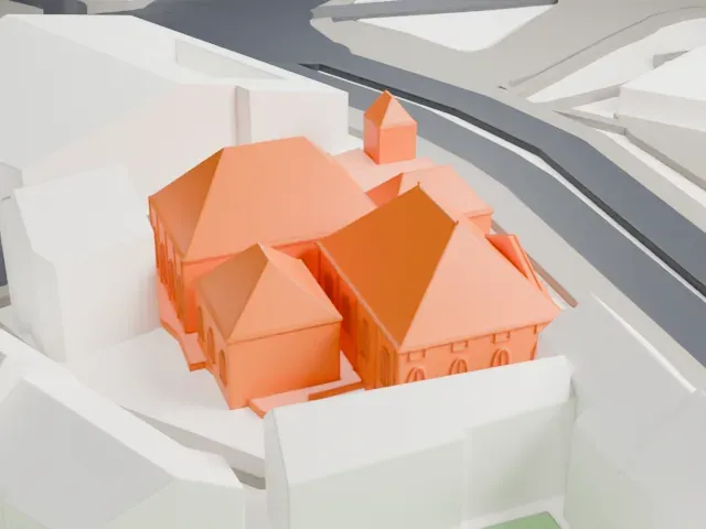 Joods Historisch Museum model, South view