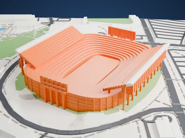 Jordan–Hare Stadium model, North view