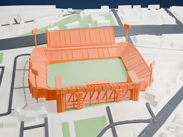 José Amalfitani Stadium model, North view