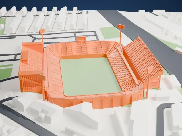 José Amalfitani Stadium model, West view