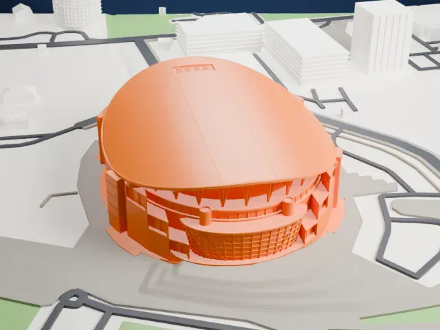 José Miguel Agrelot Coliseum model, North view