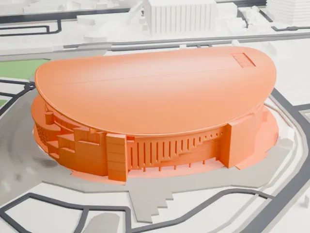 José Miguel Agrelot Coliseum model, West view
