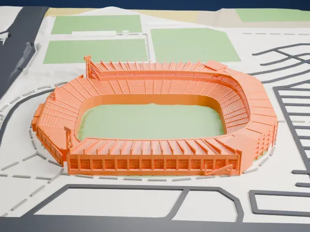 José Zorrilla Stadium model, East view