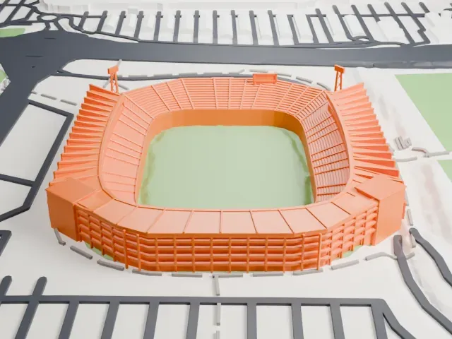 José Zorrilla Stadium model, North view